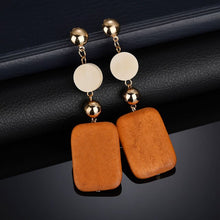 Load image into Gallery viewer, Retro Geometric Wooden Earringsle
