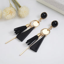 Load image into Gallery viewer, Black Green Colors Drop Earrings