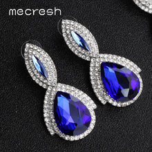 Load image into Gallery viewer, Blue Color Fashion Brides Long Dangle Earrings