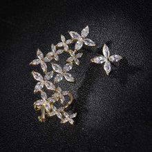 Load image into Gallery viewer, White Gold Color Flower Earring