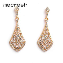 Load image into Gallery viewer, Crystal Long Women Earrings Gold